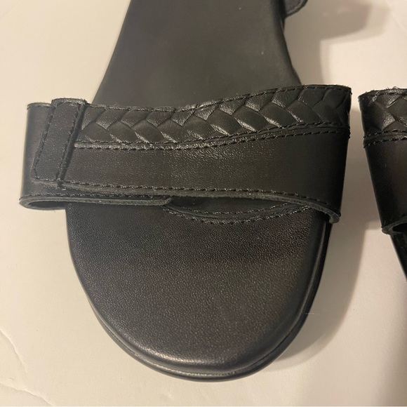 Ziera Women’s Cross Strap Leather Super Support Black Sandal Size 38 (7.5) - Picture 3 of 8